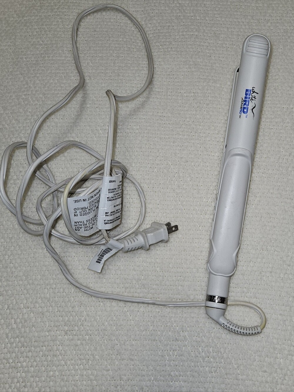 White Mini Hair Straightener Flat Iron for Women - Travel Styling Tool
